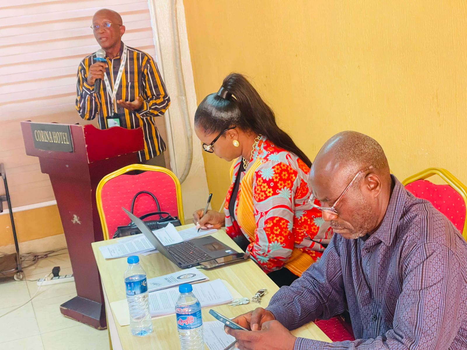 NREBL team members gathered for an institutional activity